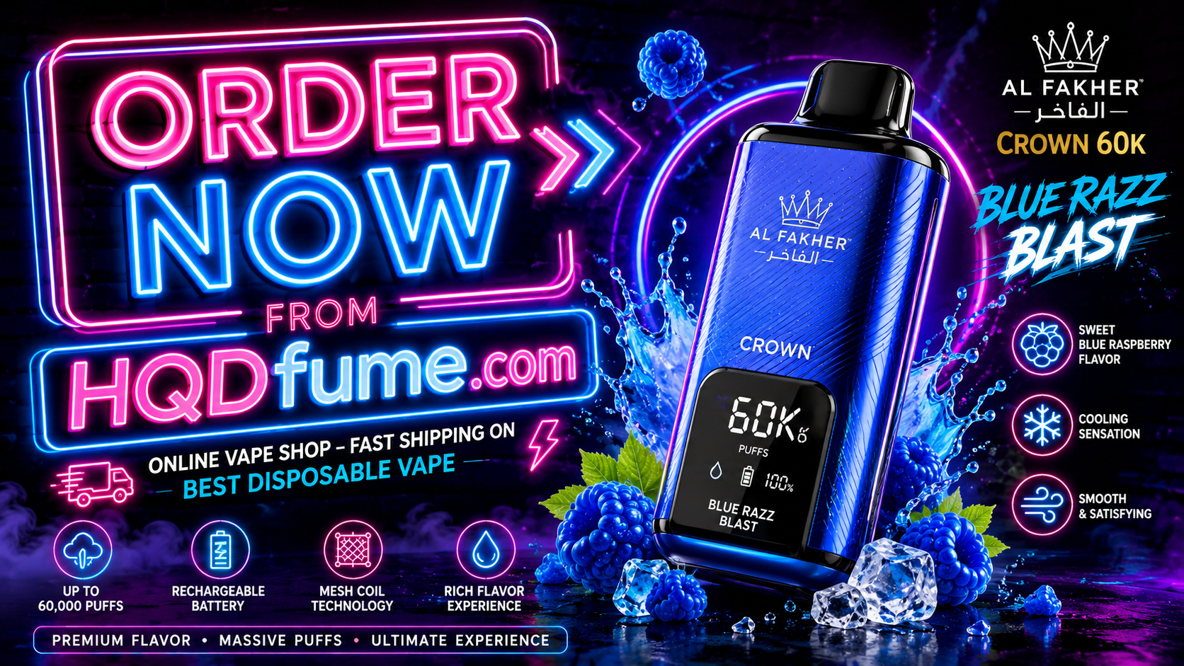 blue razz vape flavor review Blue Razz Blast Al Fakher Crown 60K Review
