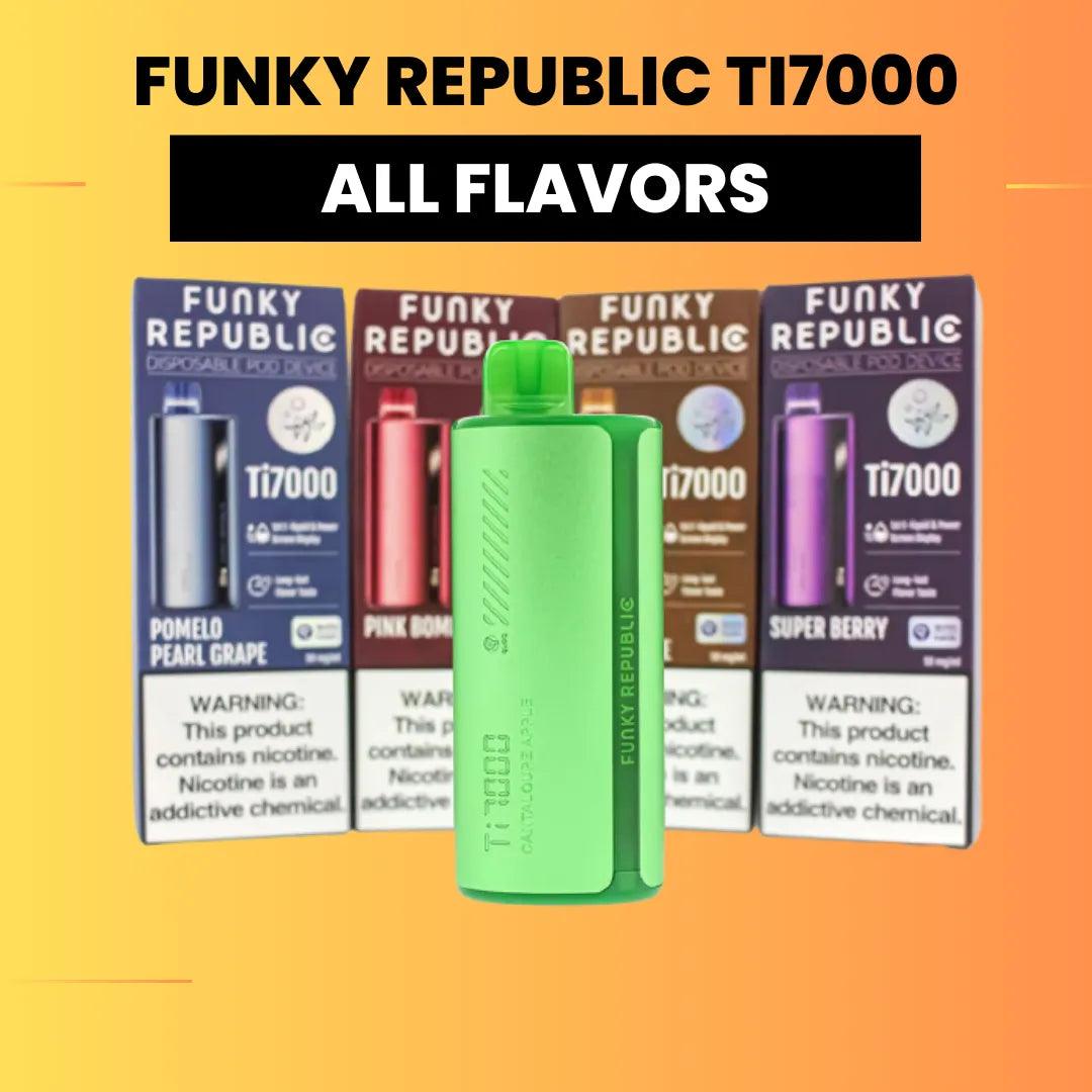 elf bar vape uk Funky Republic Ti7000 Disposable Vape All Flavors – Apvs main image 0