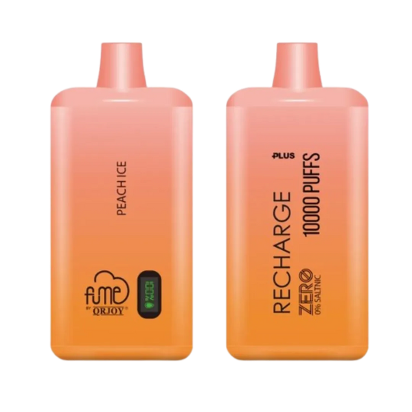 Peach Ice FUME RECHARGE 10K Zero Nicotine Disposable Vape