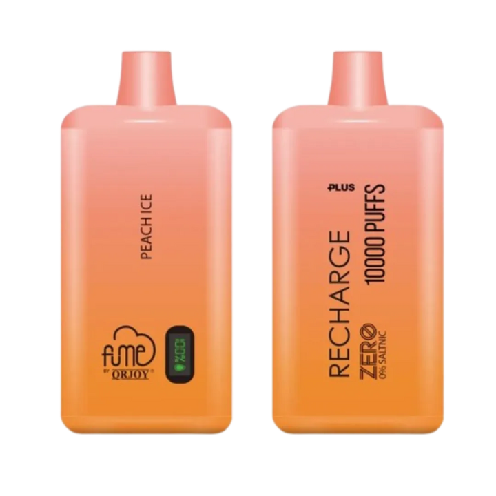 Peach Ice FUME RECHARGE 10K Zero Nicotine Disposable Vape