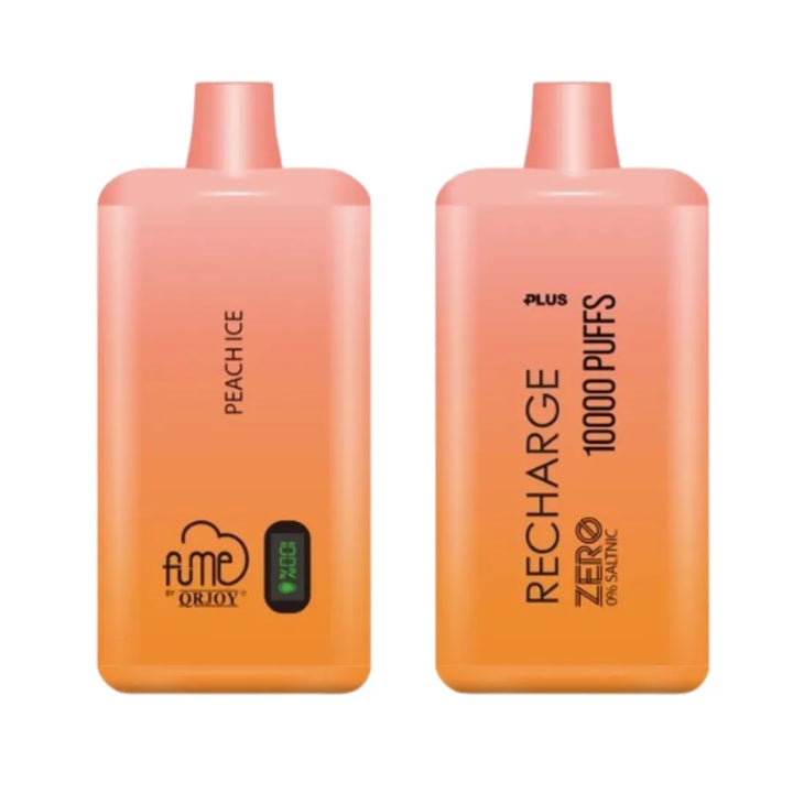 Peach Ice FUME RECHARGE 10K Zero Nicotine Vape