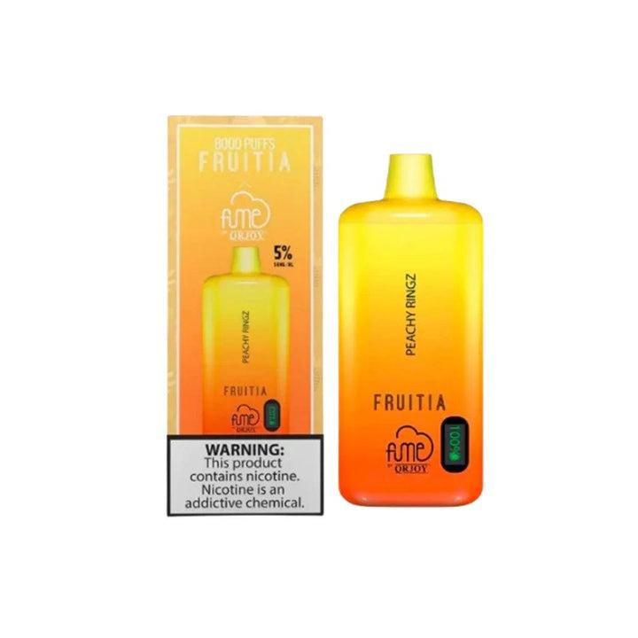 Peachy Ringz FRUITIA x Fume Disposable Vape 8,000 Puffs