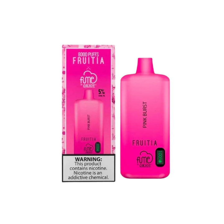 Pink Burst FRUITIA x Fume Disposable Vape 8,000 Puffs