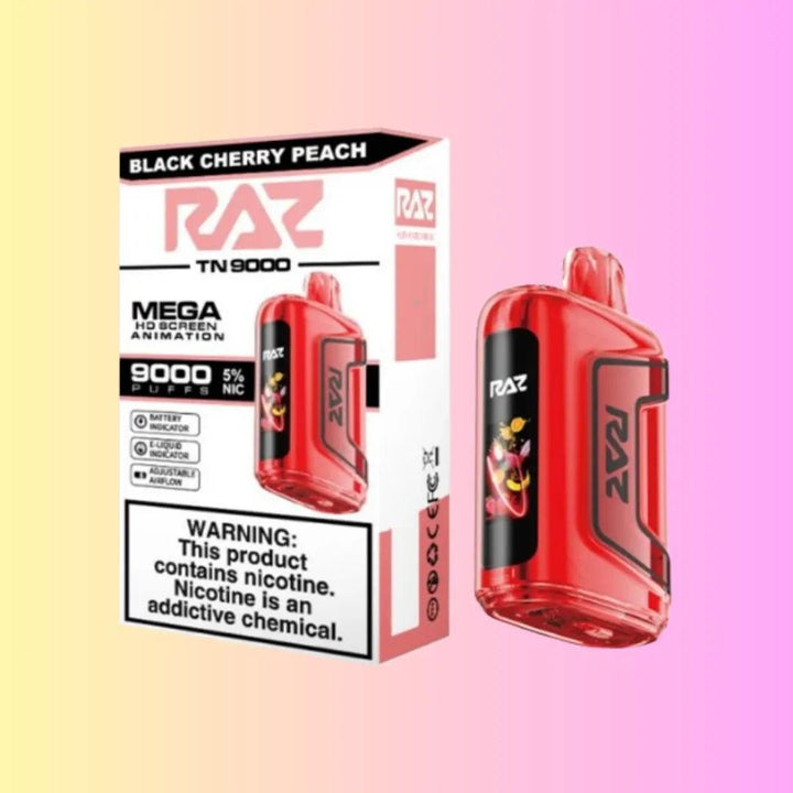 RAZ TN9000 Black Cherry Peach vape