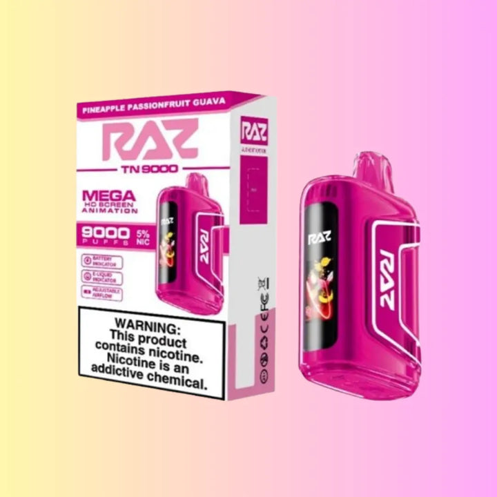 RAZ TN9000 Pineapple PassionFruit Guava vape