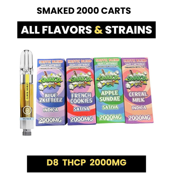 SMAKED 2000MG THCP CARTS