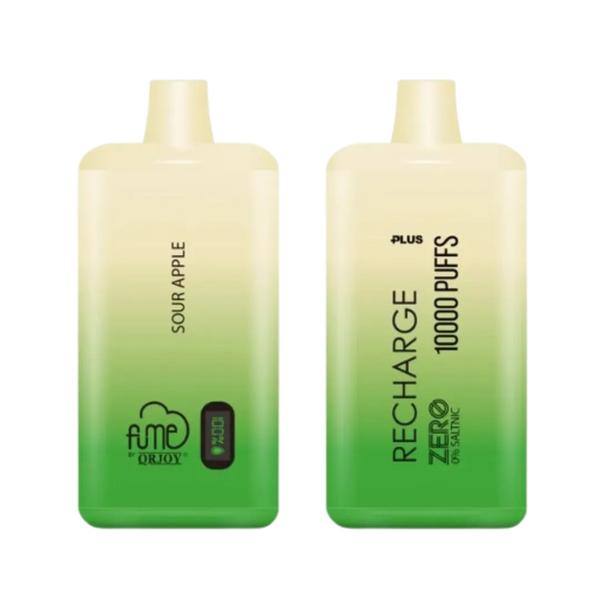 Sour Apple FUME RECHARGE 10K Zero Nicotine Disposable Vape