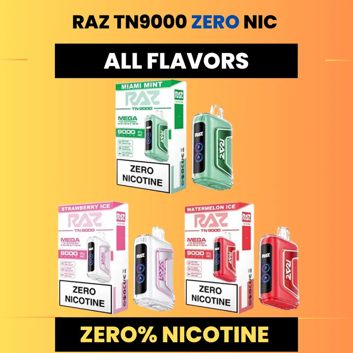 TAZ TN9000 DISPOSABLE VAPES ZERO NICOTINE