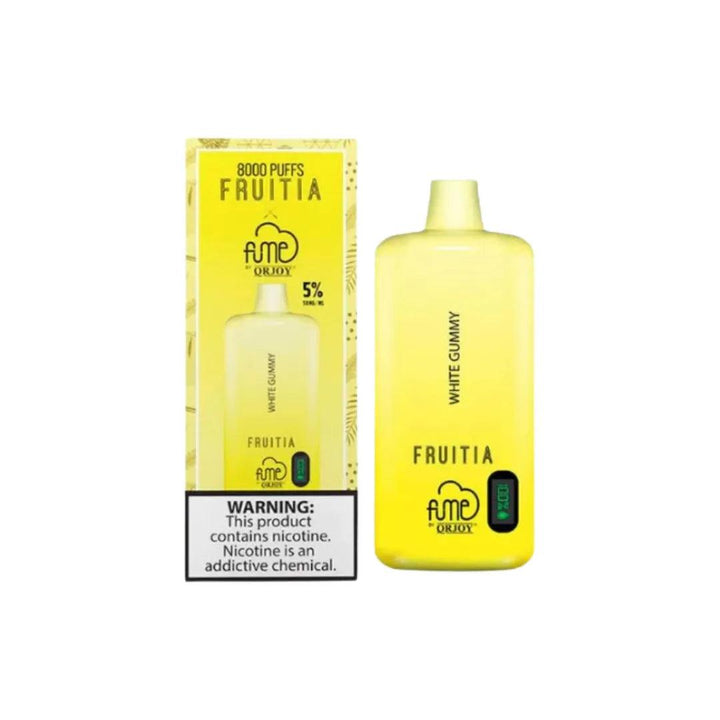 White gummy FRUITIA x Fume Disposable Vape 8,000 Puffs