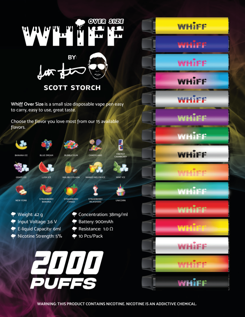 Whiff Disposable Vape ALL FLAVORS