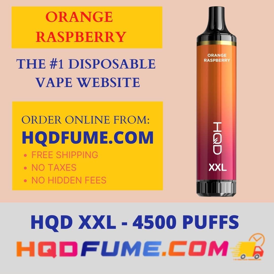 HQD Vape XXL cuvie pro Orange raspberry 4500 puffs disposable