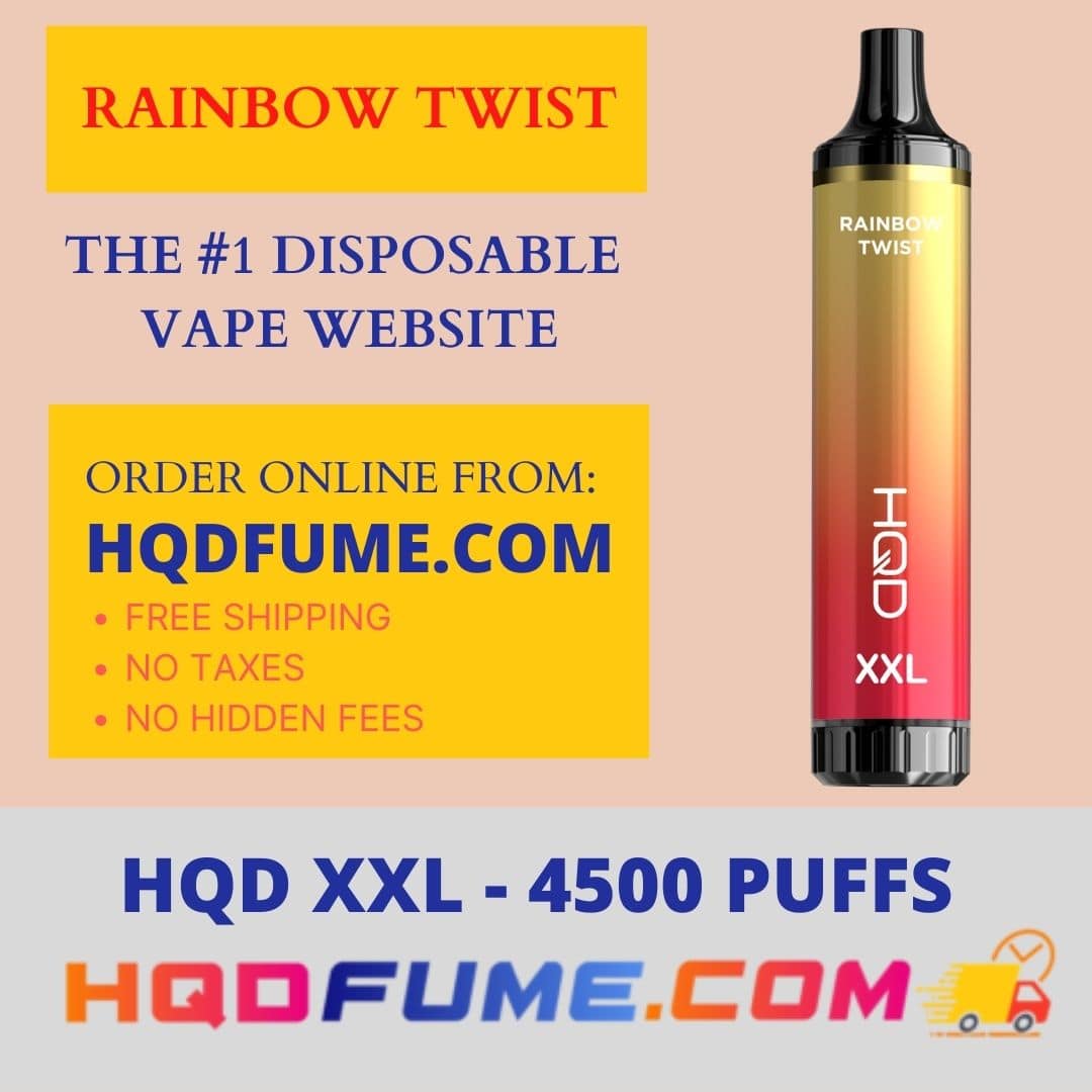 HQD XXL cuvie pro Rainbow Twist 4500 Puffs disposable vape