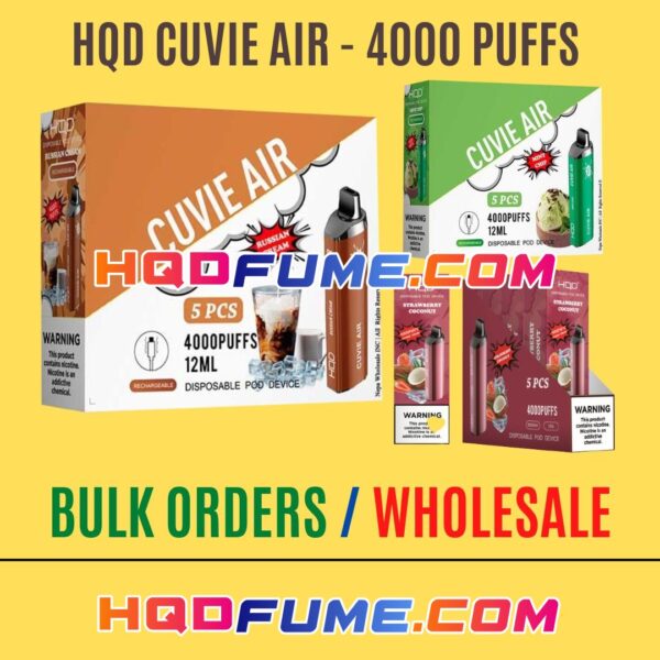 HQD CUVIE AIR - 4000 PUFFS WHOLESALE disposable vape