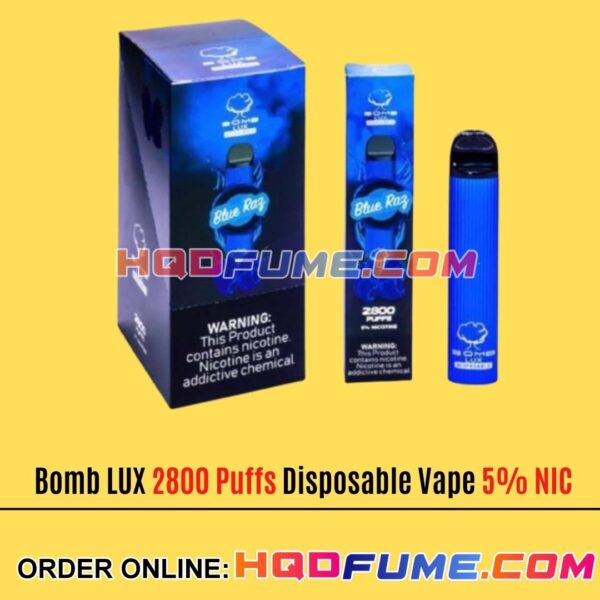 Bomb LUX 2800 Puffs Vape - Blue Raz