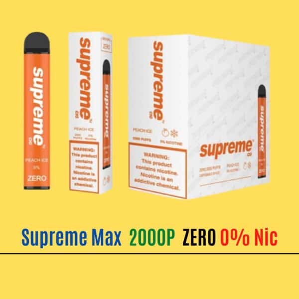 Peach Ice - Supreme Max Zero 0% Nicotine