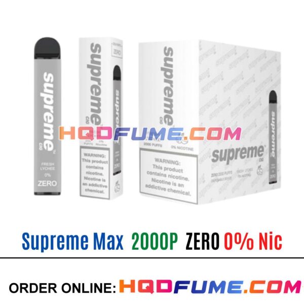 Supreme Max 0% Zero Nicotine - Fresh Lychee