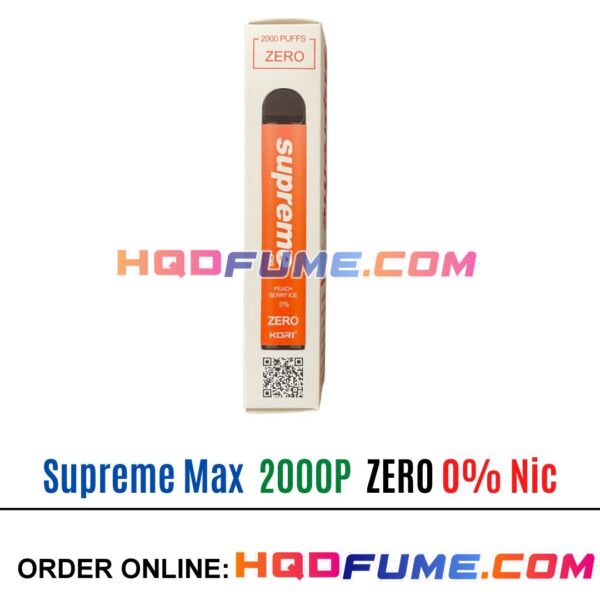Supreme Max 0% Zero Nicotine - Peach Berry Ice
