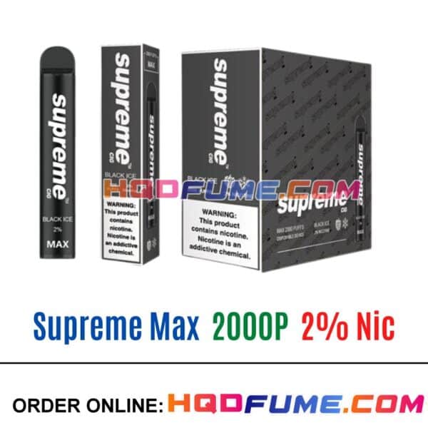 Supreme Max 2% Vape - Black ice
